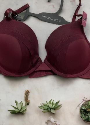 Бордовый бюстгальтер vince camuto 75d (34c) оригинал