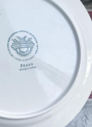 Тарелки фарфоровые villeroy boch fasan винтажная посуда германия6 фото