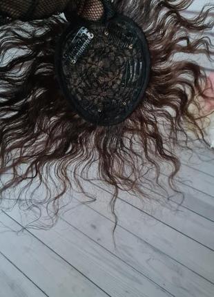 Накладка топпер макушка 100% натуральный волос.6 фото