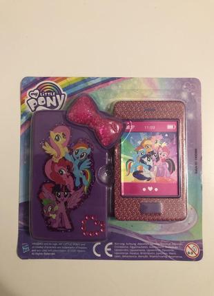 Яскравий телефон hasbro my little pony rarity toys з чохлом