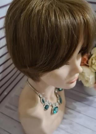 Накладка топпер макушка челка-шторка 100% натуральный волос.