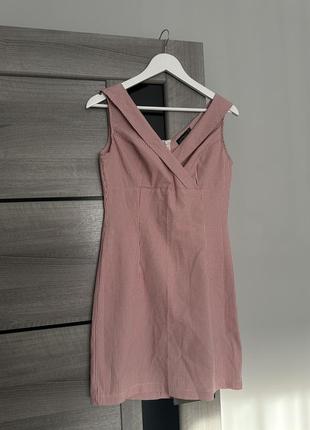 Летнее платье,сарафан, в полоску бело-красного цвета