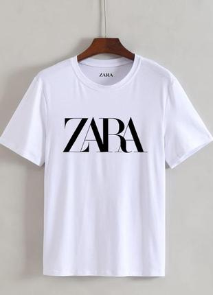 Жіноча футболка оверсайз oversize zara зара біла1 фото