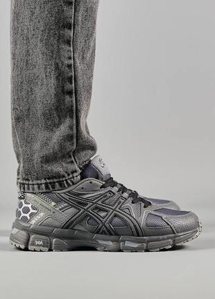 Чоловічі кросівки asics gel-kahana 8 dark grey, чоловічі кеди асикс сірі. чоловіче взуття4 фото