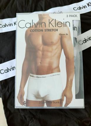 Чоловічі труси боксери комплект 3шт. calvin klein classic fit оригінал2 фото