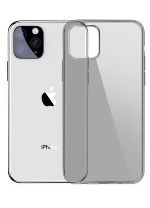Чохол baseus для iphone 11 pro simplicity прозорий чорний (arapiph58s-01)