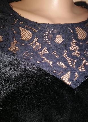 Женская бархатная, велюровая кофта, блузка с коротким рукавом peacocks5 фото