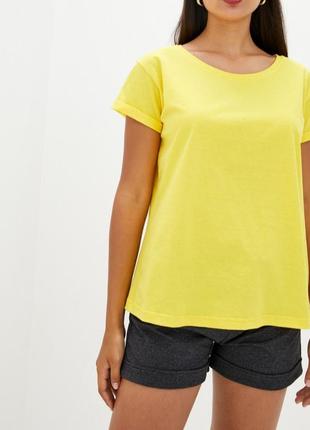 Трендовая футболка оверсайз oversize желтая1 фото