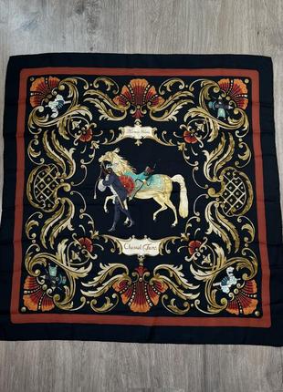 Hermes paris cheval turc silk scarf by christiane vauzelles вінтажний шовковий платок хустка