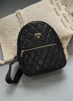 Рюкзак в стилі guess leather backpack black1 фото