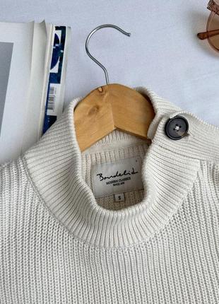 Актуальний светр у смужку зі 100% бавовни • смугаста кофта (zara mango)5 фото