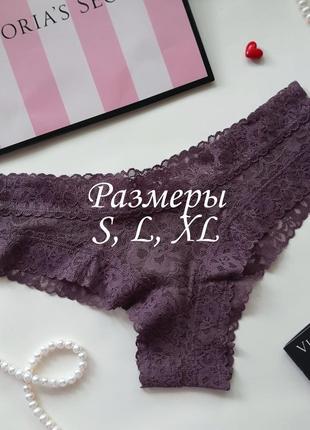 Трусики чікі lace floral cheeky panty victoria's secret, вікторія сікрет2 фото