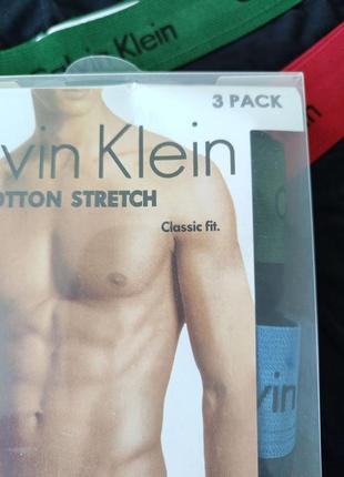 Мужские трусы боксеры комплект 3шт. calvin klein classic fit оригинал2 фото