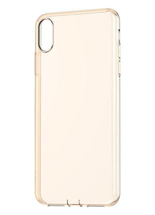 Чохол baseus для iphone xr simplicity прозорий золотий (arapiph61-a0v)1 фото