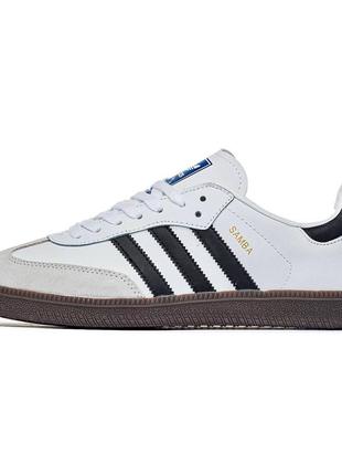 Кросівки adidas samba og white black1 фото