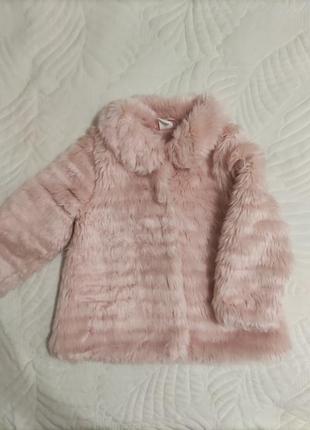 Тедди шубка от h&m, шуба 2-3 года, шубка 98