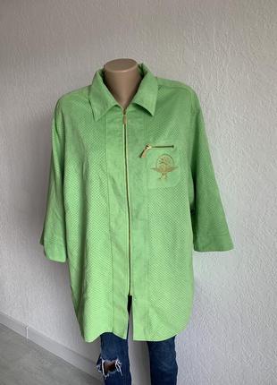 Женская замшевая рубашка ветровка xl-xxl bexleys яркого цвета