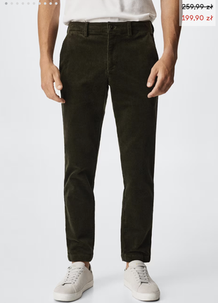 Брюки мужские хаки вельвет м-л размер