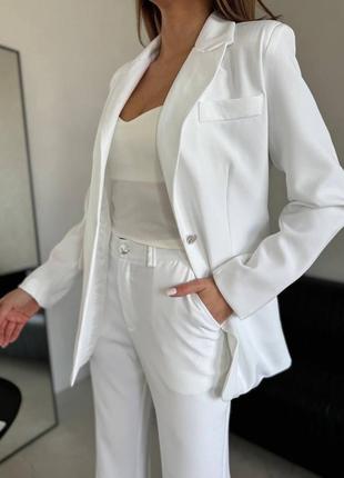 Женский брючный костюм тройка ❤️ женский костюм с брюками ❤️ розовый костюм