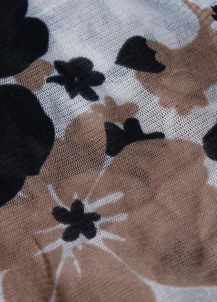 Актуальна блуза сітка квітковий принт топ тренд3 фото