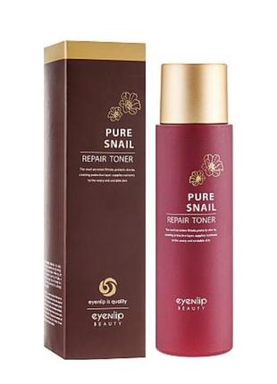 Равликовий відновлювальний тонер eyenlip pure snail repair toner  тонер з равликовим муцином признач2 фото