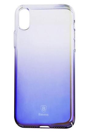 Чохол baseus для iphone x/xs glaze purple (wiapiphx-gc01)