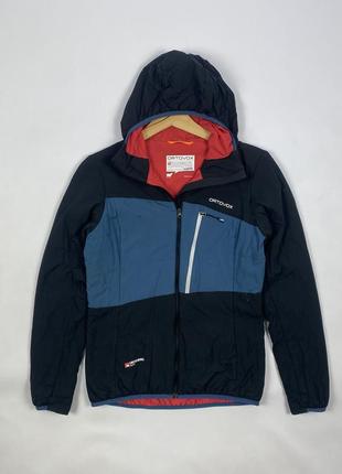 Легка утеплена вовною жіноча куртка ortovox swisswool zebru blue black jacket size s