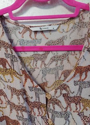 Укороченная блуза в принт леопардов tu( размер 36-38)8 фото