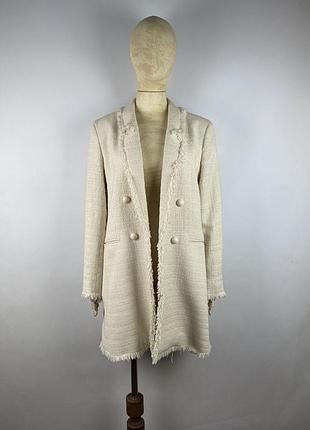 Новое женское пальто massimo dutti 6047 double breasted beige coat size 42