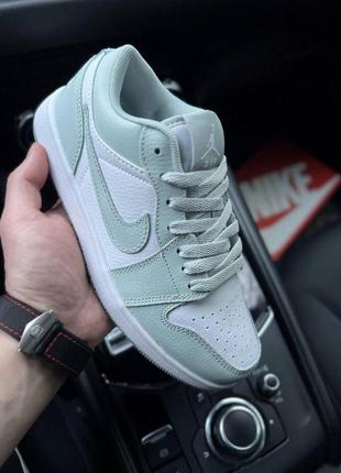 👟кроссовки женские nike air jordan 1 low mint &amp; white👟