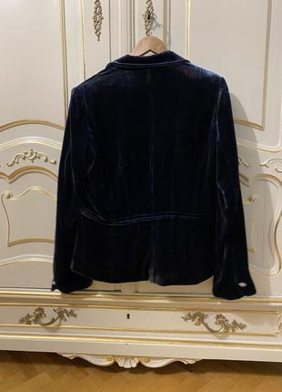 Жакет, пиджак бархатный велюровый серый сизый, голубой пиджак жакет, приталенный с пуговицами со стразами3 фото