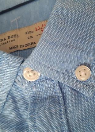 Стильная нарядная рубашка оксфорд zara boys 11-125 фото