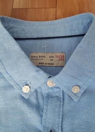 Стильная нарядная рубашка оксфорд zara boys 11-124 фото