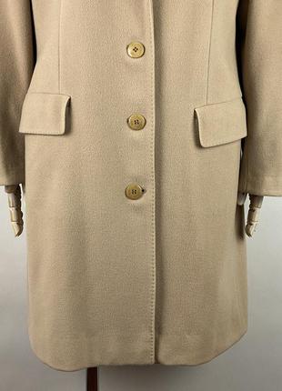 Оригинальное винтаже пальто шерсть кашемир burberrys wool cashmere beige coat size 444 фото