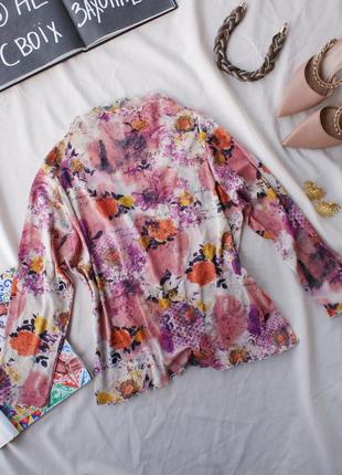 Актуальная блуза сетка модный принт1 фото
