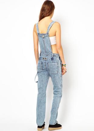 Винтажный джинсовый комбинезон бойфренд boyfriend asos denim.3 фото