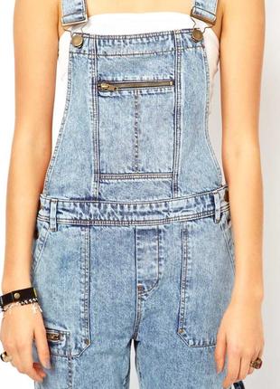 Вінтажний джинсовий комбінезон бойфренд boyfriend asos denim.4 фото