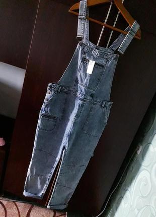 Винтажный джинсовый комбинезон бойфренд boyfriend asos denim.6 фото