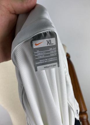 Спортивное поло футболка для тенниса nike court tennis dri-fit white polo shirt size xl10 фото