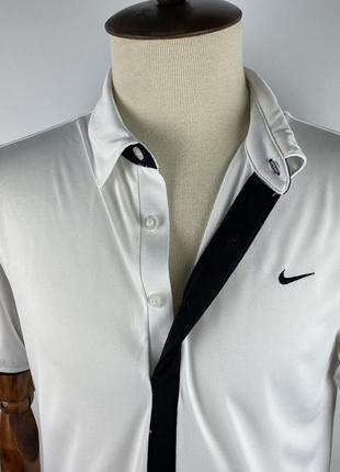 Спортивное поло футболка для тенниса nike court tennis dri-fit white polo shirt size xl6 фото