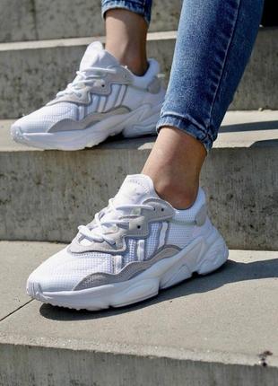 Женские кроссовки adidas ozweego white1 фото