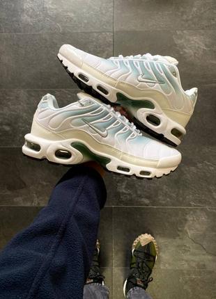 Кросівки nike air max plus white olive2 фото