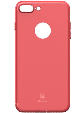 Чехол baseus для iphone 8 plus/7 plus simple solid red (arapiph7p-ms09)