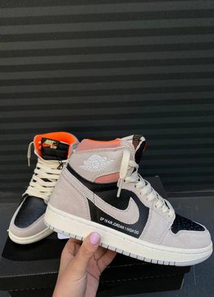 Женские кроссовки jordan retro 1 high люкс качество