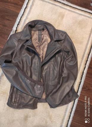 Куртка -косуха брендовая из лайковой кожи от arma collection6 фото