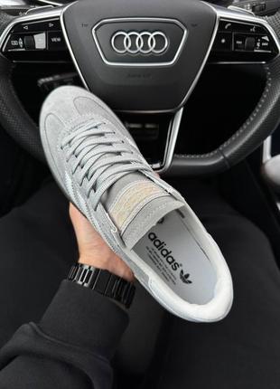 Чоловічі кросівки adidas spezial gray white4 фото