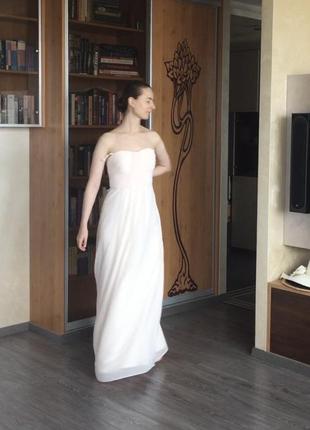Платье-бюстье с открытыми плечами длинное в пол4 фото