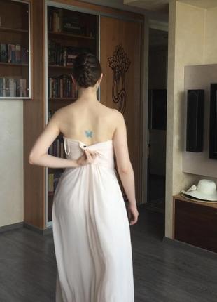Платье-бюстье с открытыми плечами длинное в пол2 фото