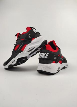 Nike air huarache x fragment black red white3 фото
