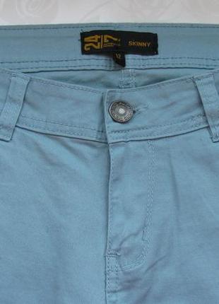 Летние джинсы скинни цвет голубой аква брэнд denim authentic2 фото